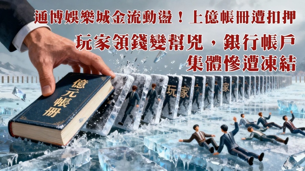 通博娛樂城金流動盪！上億帳冊遭扣押，玩家領錢變幫兇，銀行帳戶集體慘遭凍結